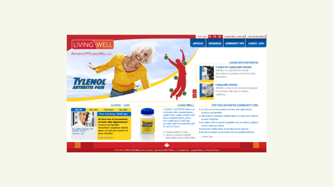 Tylenol Arthritis Microsite